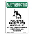 Signmission OSHA Pool Spa Is Equipped 24in X 18in Rigid Plastic, 18" W, 24" L, Portrait, OS-SI-P-1824-V-11481 OS-SI-P-1824-V-11481